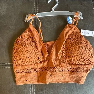 Orange crochet bra